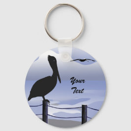 Pelican Ocean Shoreline Anpassningsbar Keychain Nyckelring