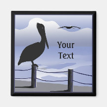 Pelican Ocean Shoreline Anpassningsbar Magnet