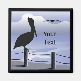 Pelican Ocean Shoreline Anpassningsbar Magnet