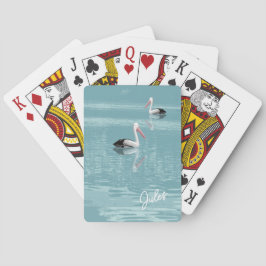 Pelican par Paddling Lugn Aqua Vatten add Namn Casinokort
