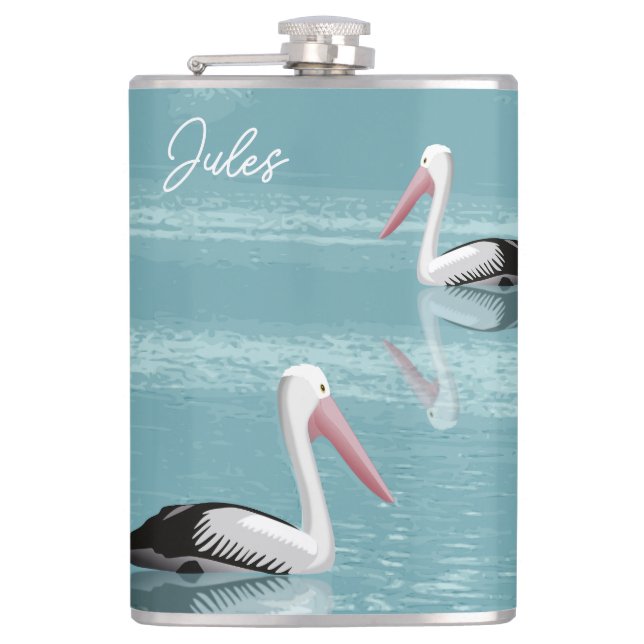 Pelican par Paddling Lugn Aqua Vatten add Namn Fickplunta (Framsidan)
