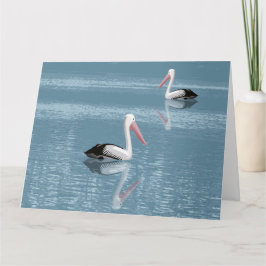 Pelican par Paddling Lugn Blue Vatten Hälsning Kort