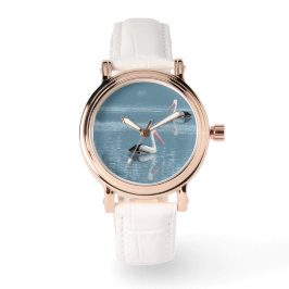 Pelican par Paddling på Lugn Blue Vatten Armbandsur