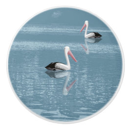 Pelican par Paddling på Lugn Blue Vatten Knopp