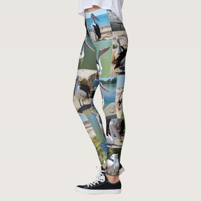 Pelican Photo Collage, Dam Leggings (Vänster)
