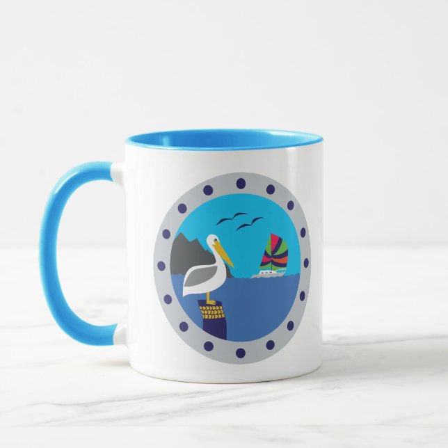 Pelican Sailboat Blue Mugg (Vänster)