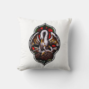 Pelican som kristen symbol kudde