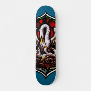 Pelican som kristen symbol mini skateboard bräda 18,5 cm