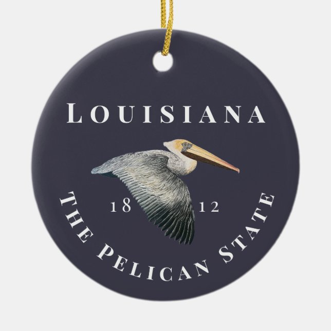 Pelican State 1812 Ceramic Ornament (Framsidan)
