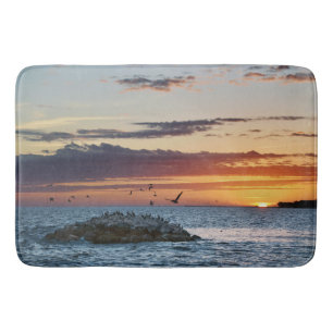 Pelican Sten Sunset, Dauphin Island, Alabama Badrumsmatta