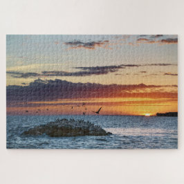 Pelican Sten Sunset, Dauphin Island, Alabama Pussel