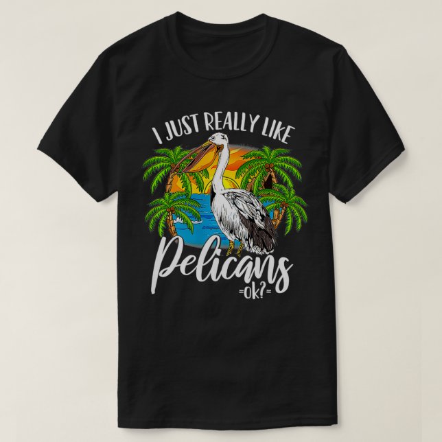 Pelican Tropical Birds  T Shirt (Design framsida)