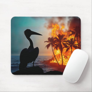 Pelican Watching Coastal Wildfire Musmatta