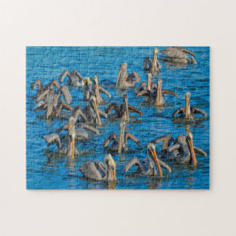 Pelicanfågel Florida. Julhälsningar Pussel