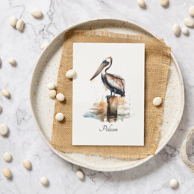 Pelicans poise anteckningskort (Skapare uppladdad)