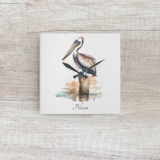 Pelicans poise fyrkantig klocka (Skapare uppladdad)