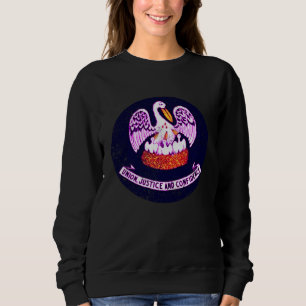 Pelikan Bayou Statens Fågel Infödd Louisiana Flagg T Shirt