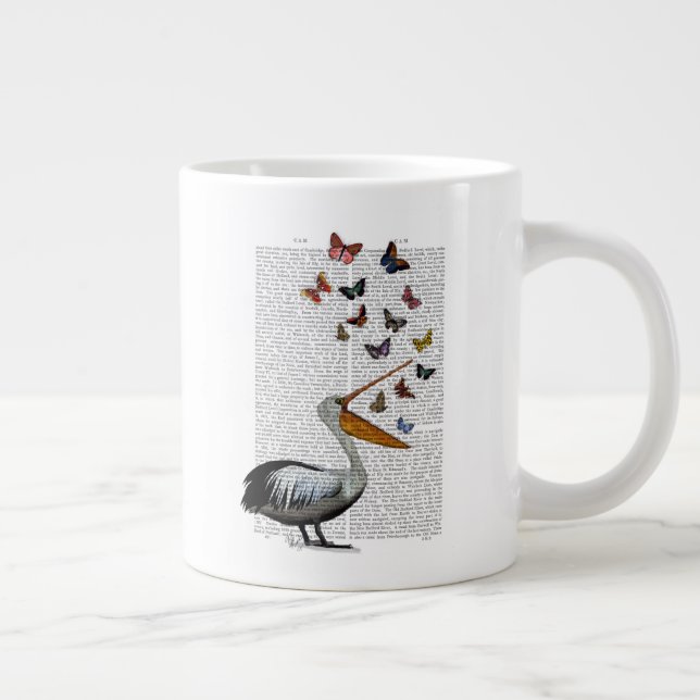 Pelikan & Butterflies Jumbo Mugg (Höger)
