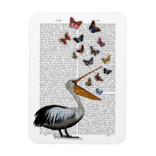 Pelikan & Butterflies Magnet