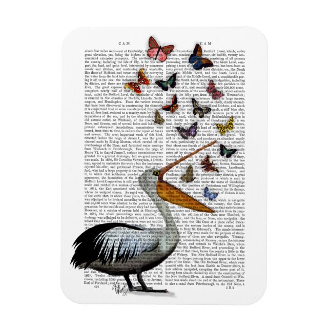 Pelikan & Butterflies Magnet (Vertikal)