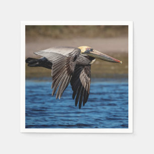 Pelikan i flyg pappersservett