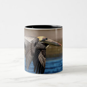 Pelikan i flyg Två-Tonad mugg