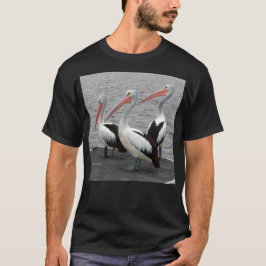 Pelikan Sea Bird Minimalist Färg Pop Fotography T Shirt