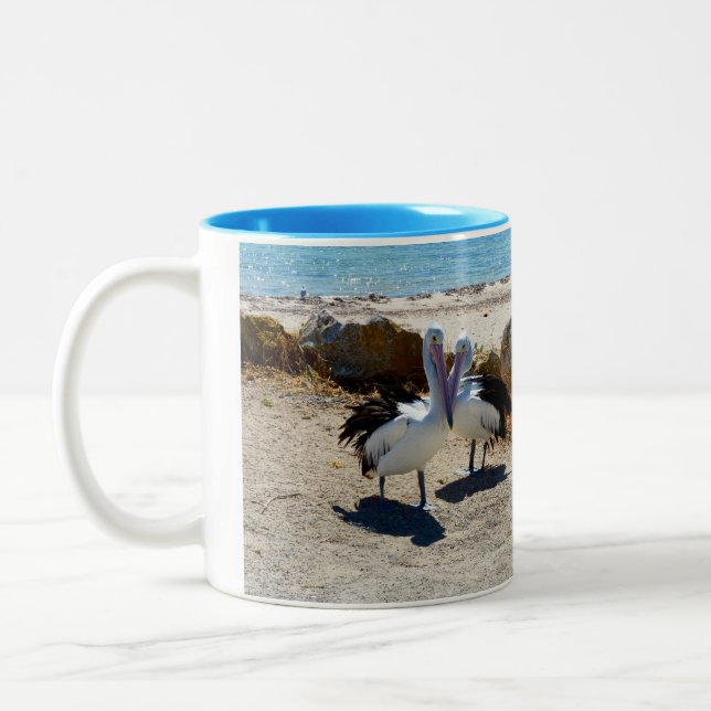 Pelikaner i Kärlek, Två-Tonad Mugg (Vänster)