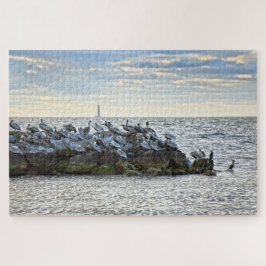 "Pelikaner och fyr, Dauphin Island, AL Pussel
