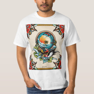 Pelikaner på Piren T-Shirt Kustnära Marina Natur