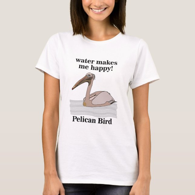 Pelikanfågel T Shirt (Framsida)