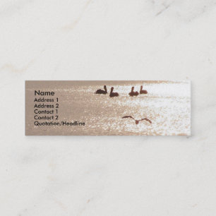 Pelikangryning profilerar kortet mini visitkort