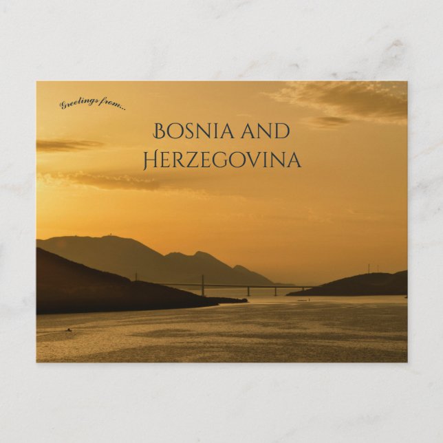 Peljesac Bridge in Neum Bosnia and Herzegovina Vykort (Framsida)