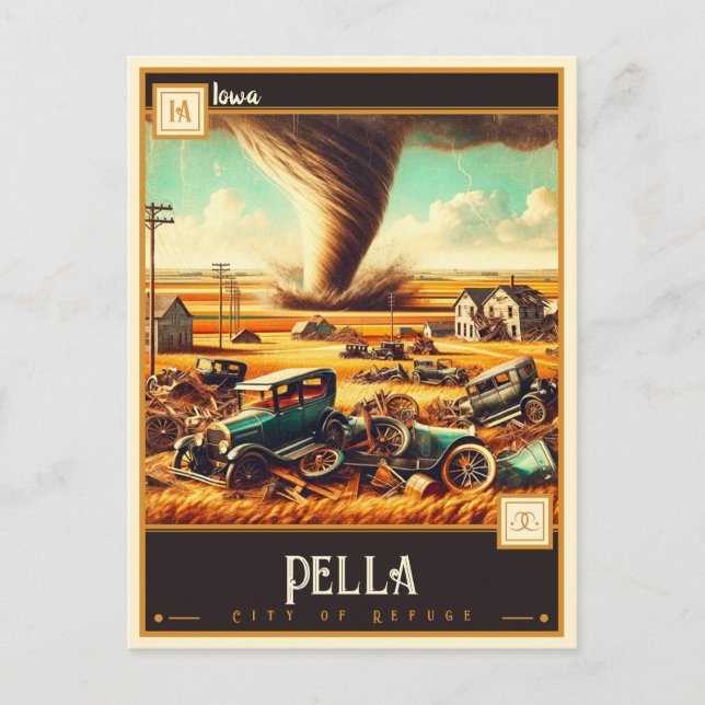 Pella, Iowa  | Antik Vykort (Framsida)