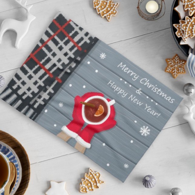 Pellack och Wintry Cute Julkök Towel Kökshandduk (Skapare uppladdad)