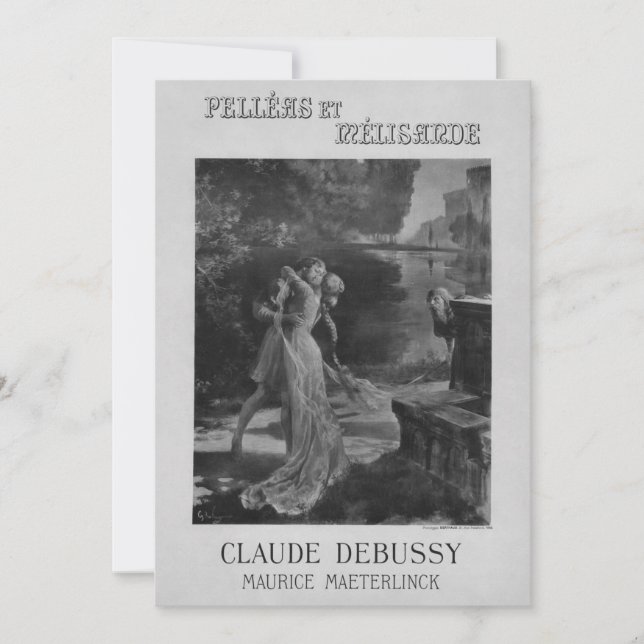 Pelleas och Melisande Opera, 1902 Inbjudningar (Framsida)