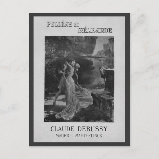 Pelleas och Melisande Opera, 1902 Vykort (Framsida)