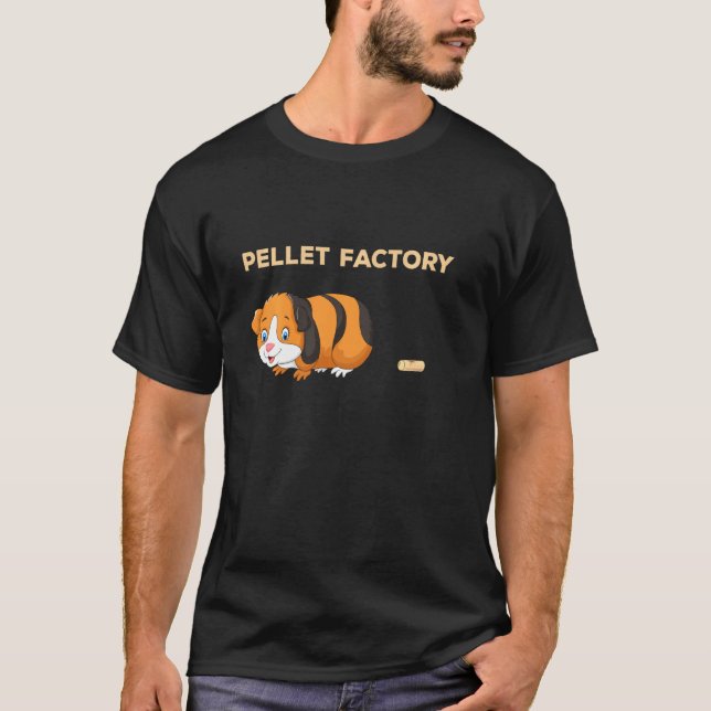 Pellet Factory, Guinea Gris Grisar Piggy Cave Pul T Shirt (Framsida)