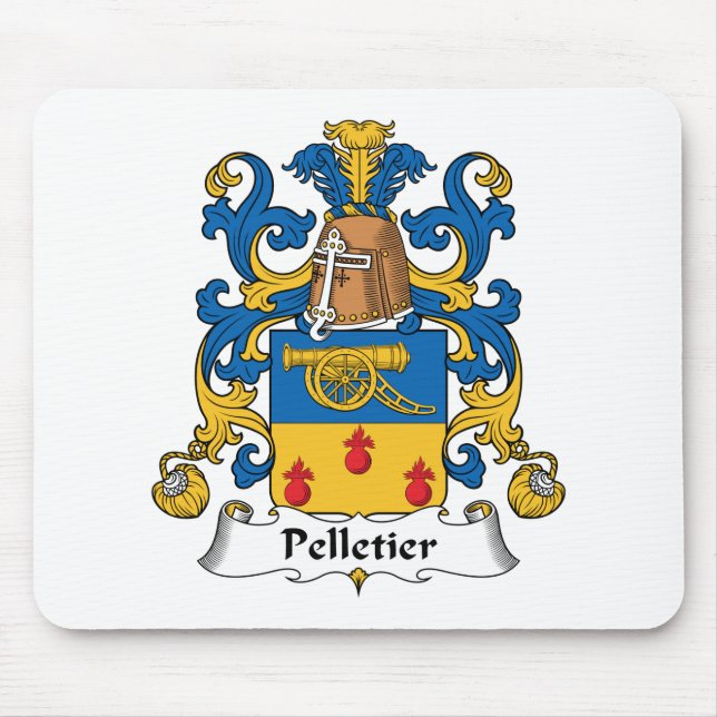 Pelletier familjvapensköld musmatta (Framsidan)