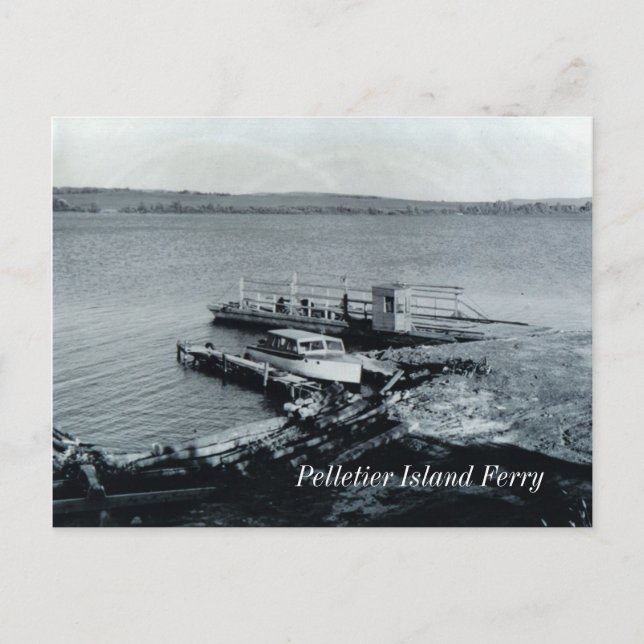 Pelletier Island Ferry Postcard Vykort (Framsida)