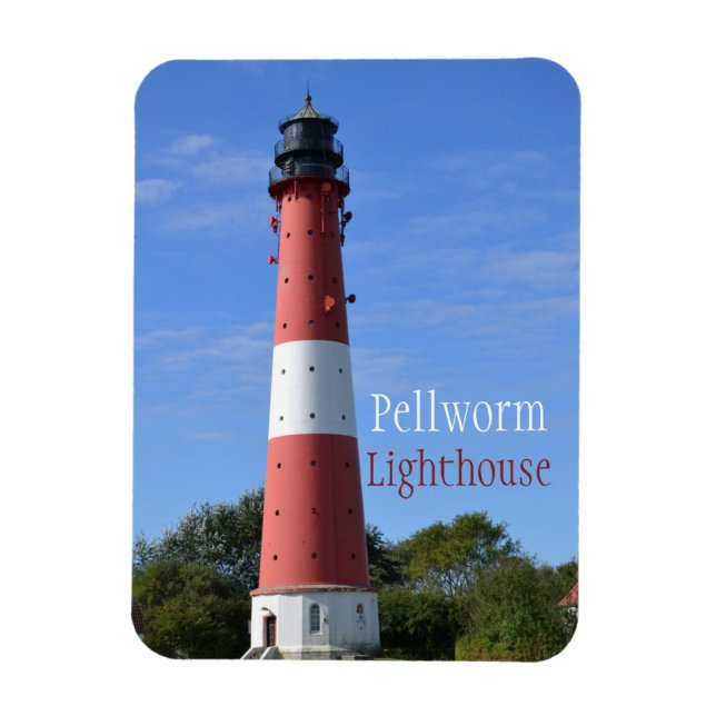 Pellworm Lighthouse, Pellworm Island, Tyskland Magnet (Vertikal)