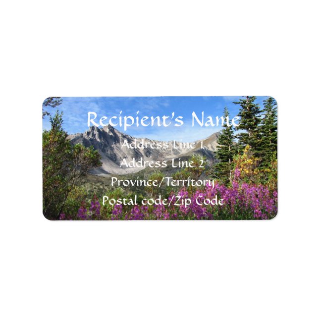 Pelly Mountain Vista Adressetikett (Framsidan)