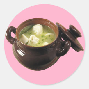 Pelmeni Soppa Runt Klistermärke
