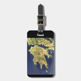 peloponesisk grekiska satelliten karta - svart bagagebricka