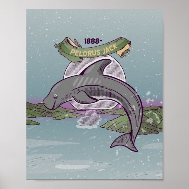 Pelorus Jack New Zealand Dolphin Poster (Framsidan)