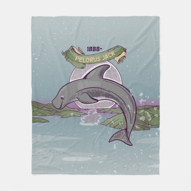 Pelorus Jack Rissos delfiner Fleecefilt (Framsidan)