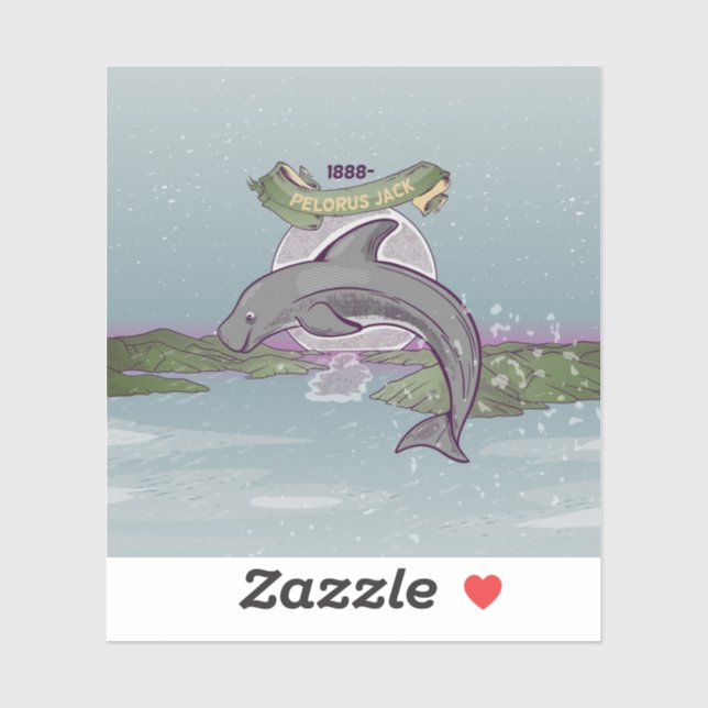 Pelorus Jack Rissos delfiner Klistermärken (Ark)