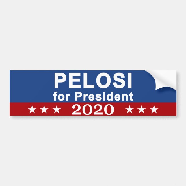 Pelosi för presidenten 2020 bildekal (Framsidan)