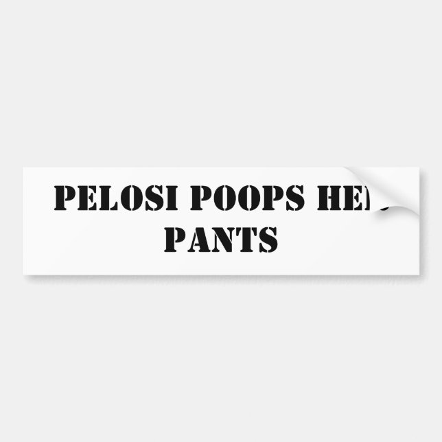 Pelosi Poops henne byxor Bildekal (Framsidan)