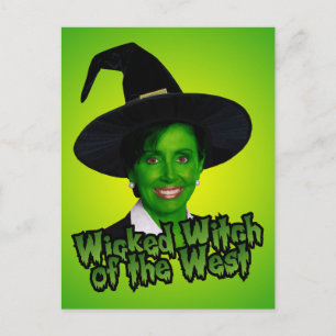 Pelosi Wicked Witch of the Väster Vykort